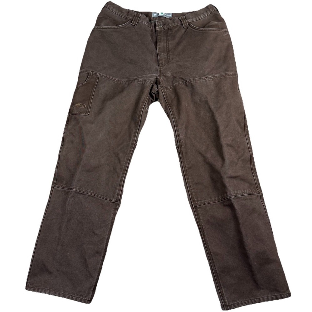 Arborwear Flannel Lined Double Knee Brown‎ 38x32 Work Pants Heavyweight Canvas